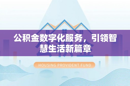 丰泽公积金数字化服务，引领智慧生活新篇章