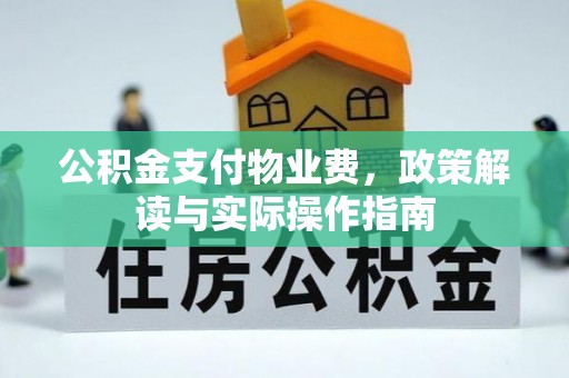 丰泽公积金支付物业费，政策解读与实际操作指南