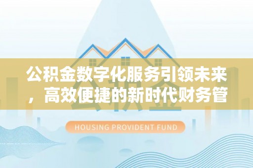 丰泽公积金数字化服务引领未来，高效便捷的新时代财务管理