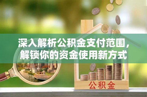 丰泽深入解析公积金支付范围，解锁你的资金使用新方式
