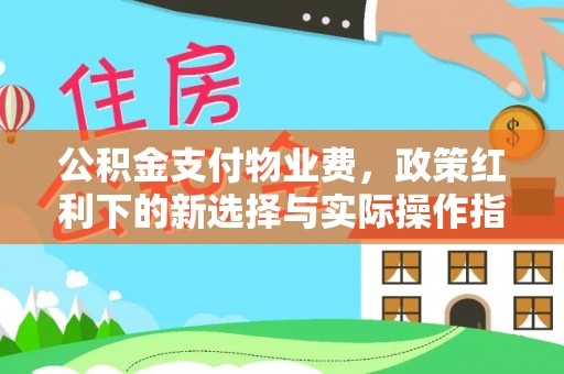 丰泽公积金支付物业费，政策红利下的新选择与实际操作指南