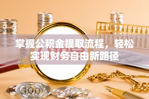 丰泽掌握公积金提取流程，轻松实现财务自由新路径