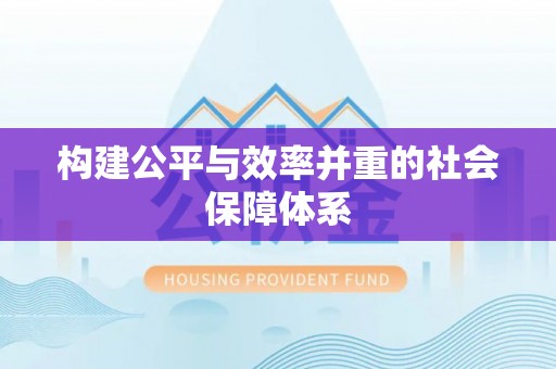 丰泽构建公平与效率并重的社会保障体系