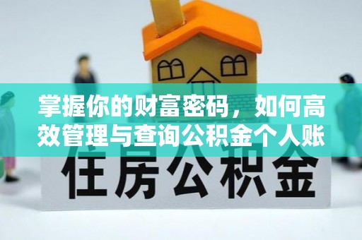 丰泽掌握你的财富密码，如何高效管理与查询公积金个人账户信息