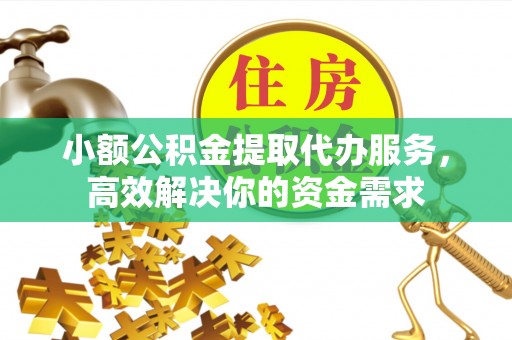 丰泽小额公积金提取代办服务，高效解决你的资金需求