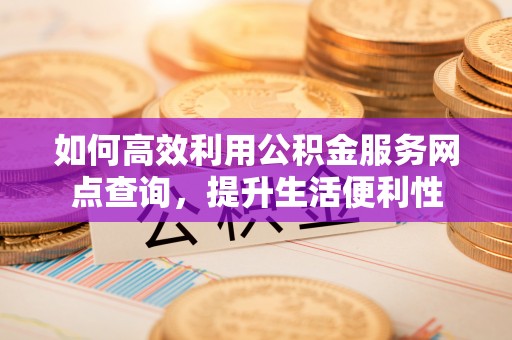 丰泽如何高效利用公积金服务网点查询，提升生活便利性
