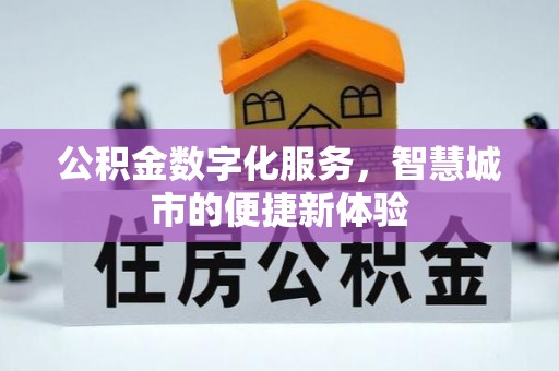 丰泽公积金数字化服务，智慧城市的便捷新体验