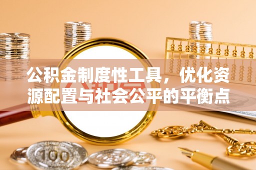 丰泽公积金制度性工具，优化资源配置与社会公平的平衡点