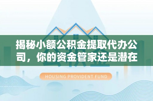 丰泽揭秘小额公积金提取代办公司，你的资金管家还是潜在陷阱？