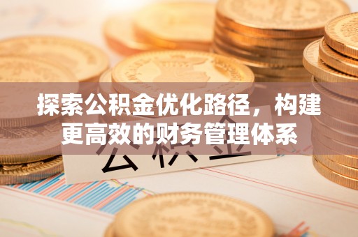 丰泽探索公积金优化路径，构建更高效的财务管理体系