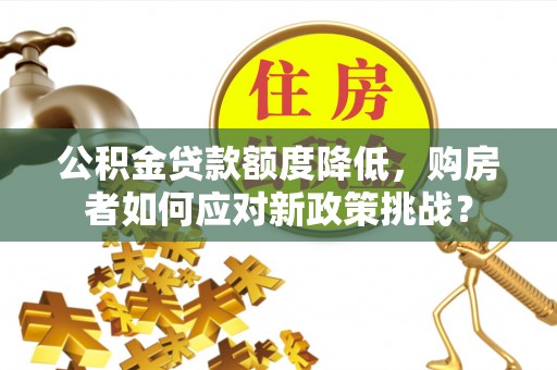 丰泽公积金贷款额度降低，购房者如何应对新政策挑战？