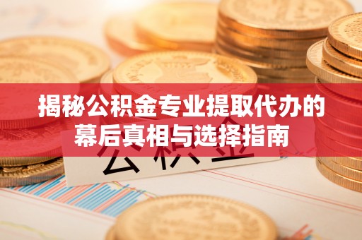 丰泽揭秘公积金专业提取代办的幕后真相与选择指南