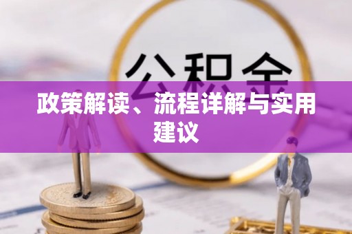 丰泽政策解读、流程详解与实用建议