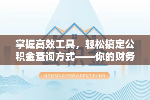 丰泽掌握高效工具，轻松搞定公积金查询方式——你的财务助手